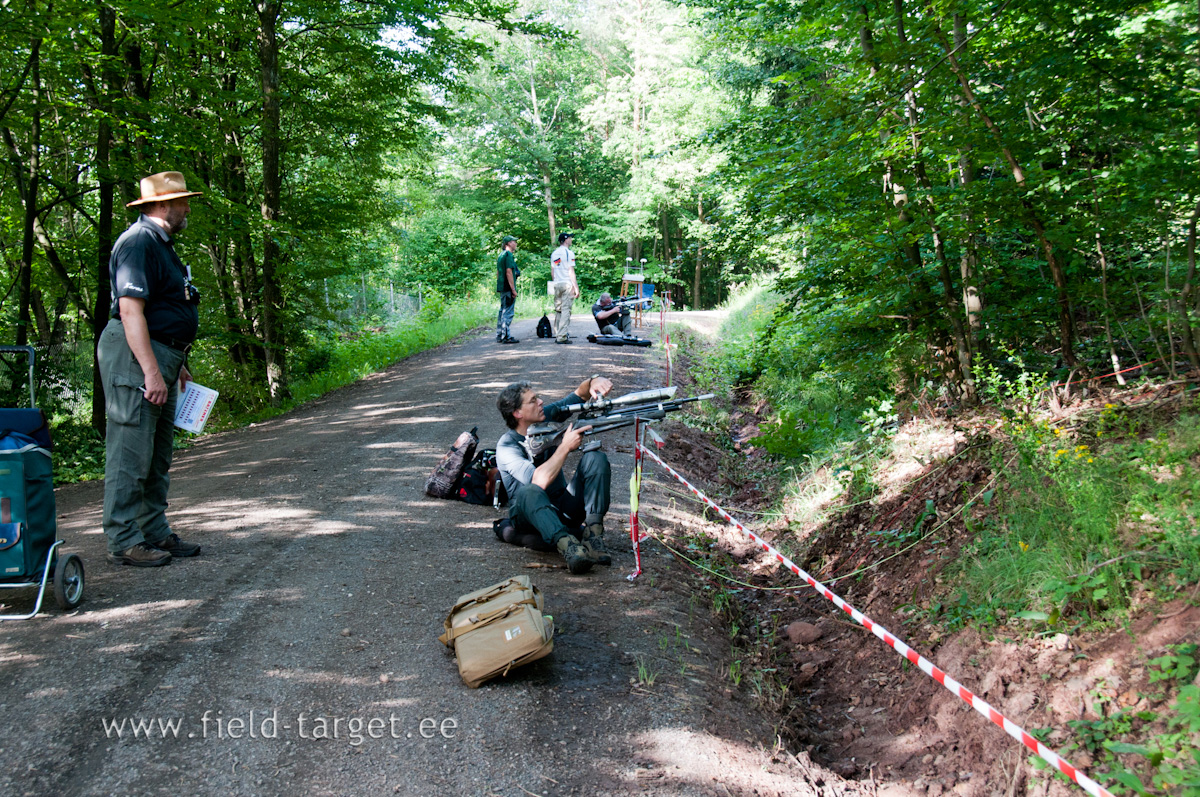 Shooting Line is clearly indicated with red/withe tape